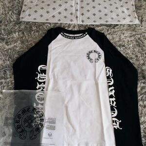 Chrome Heart Men’s Long Sleeve Tee in Black and White